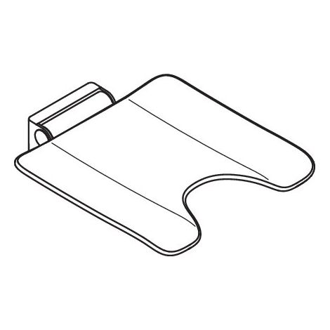 HEWI 900.51.204XA 98 Klappsitz des Systems 900, Wandkonsole aus Edelstahl, Schliff, Sitzfläche mit Hygieneausschnitt aus strukturiertem Kunststoff, Sitzfläche 450 mm breit, 450 mm tief, in HEWI Farbe (1/2)