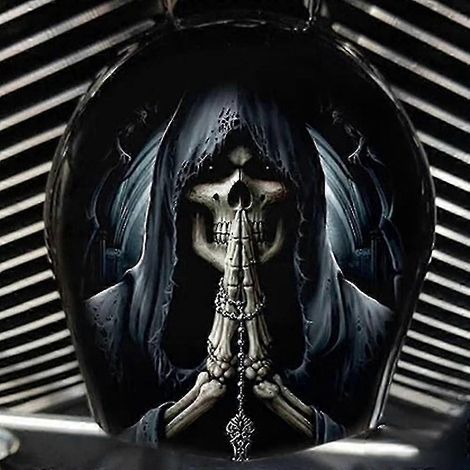 Cache-klaxon décoratif en forme de crâne pour moto Harley