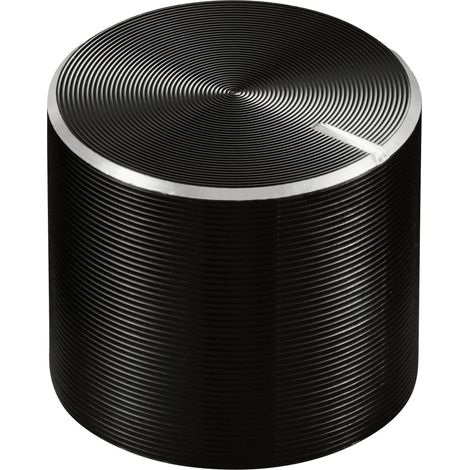 TRU COMPONENTS TC-11613864 Tête de bouton rotatif avec marquage noir (Ø x H) 15 mm x 13 mm aluminium (1/4)