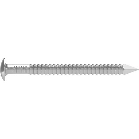 Pointe annelée tête bombée - Inox A2 2.3x50mm - Boite de 600