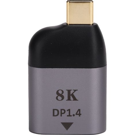 Adaptateur Type‑C vers DisplayPort 1.4 en Alliage d'Aluminium Portable pour Transmission Vidéo 8K HD - Composants Électroniques (1/5)