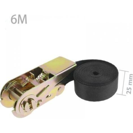 1 Piece 800kg Ratchet Tie Down Straps, Ratchet Strap, 6 m x 25 mm, for Motorcycle, Car, Trailer, Luggage (1/4)