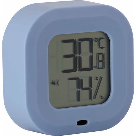 Intelligentes Thermometer-Hygrometer mit Bluetooth-Funktion zur Überwachung von Temperatur und Luftfeuchtigkeit in Innenräumen – ideal für Zuhause, Garage und Gewächshaus (Blue). (1/5)