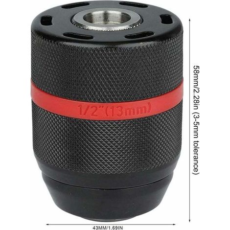 Mandrin per foratura auto-aggiustabile 1/2-20UNF, mandrino multifunzione 2-13 mm, lunghezza 100mm (1/3)