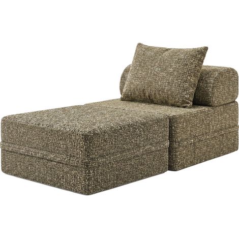 Sofá Modular 1 Lugar + Puff Convertível Tweed (1/4)