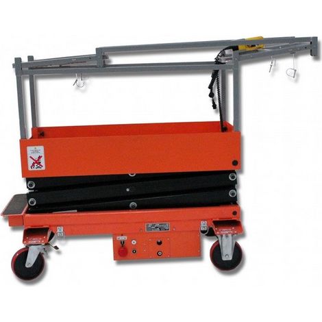 Stockman – Nacelle semi-électrique 240 kg – Hauteur de travail 5500 mm – Garde corps repliable – Déplacement manuel – ES35TC (1/4)