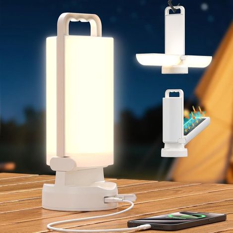 8000mAh solarbetriebene Campinglampe ultrahelle faltbare LED-Campinglampe unterstützt drei Modi und Touch-Steuerung wiederaufladbare geeignet für (1/5)