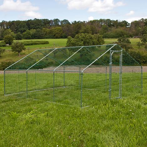 Freilaufgehege 3x4 - 3x6 m Freigehege Tierlaufstall Hühnerstall Hasenkäfig Stall