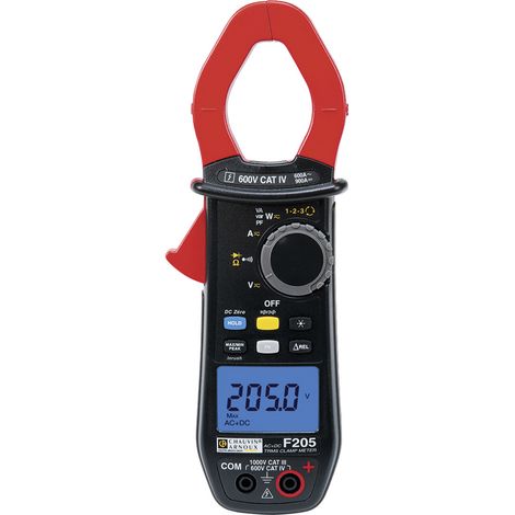 Chauvin Arnoux F205 Stromzange digital CAT III 1000 V, CAT IV 600 V Anzeige (Counts): 6000 (1/5)