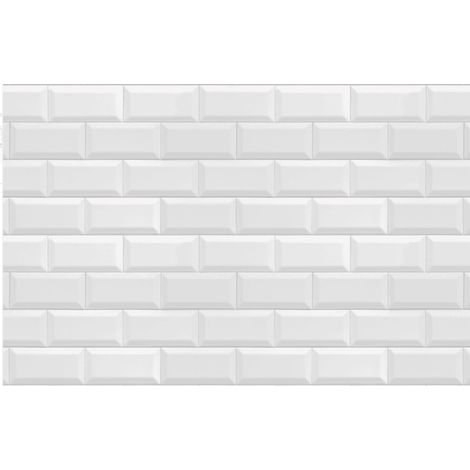 Pellicola a film Ecologica decorativa autoadesiva mattone bianco Packaging - 45cm x 300cm (1/5)