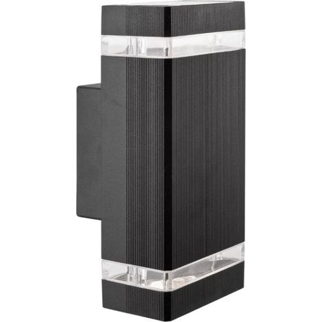 Lampada da parete per esterni, alto-basso, Gilbert, 2xGU10, IP44, nero, Goldlux