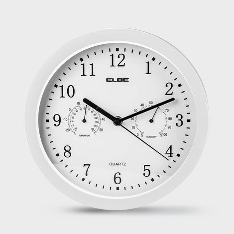 RELOJ PARED TERMOMETRO E HIGOMETRO BLANCO (1/5)