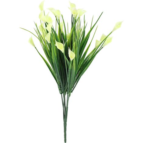 Strauß weißer Calla-Lilien aus Kunststoff – Dekoration für Zuhause/Veranstaltungen, elegantes Muttertagsgeschenk