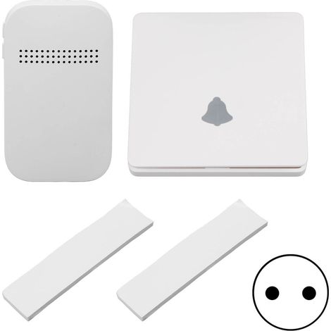 Sonnette sans fil auto-alimentée 0,25 W 433 MHz, 86 interrupteurs, alimentation AC 100 V à 230 V, pour la maison, les appartements, les commerces et les salles de classe (prise UE).-AquaForge