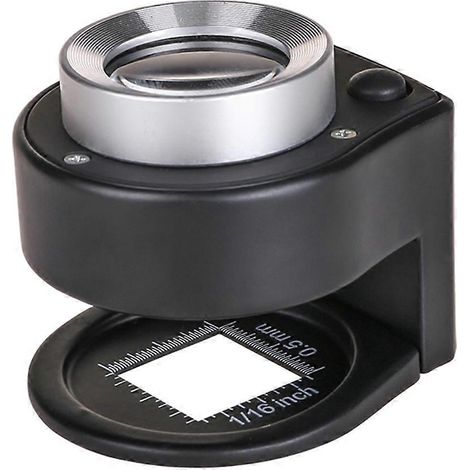 Loupe à 6 LED UV 30X avec lentille en verre optique, loupe de poche pour pièces de monnaie, timbres, bijoux, mini compteur de fils (1/5)