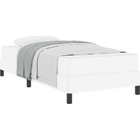 Maison Exclusive - Cadre de lit avec matelas Blanc pur 80 x 200 cm tissu