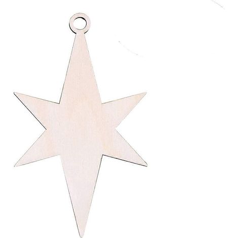 10 décorations de Noël en bois en forme d'hexagramme à suspendre, idéales pour décorer un sapin. Décorations à faire soi-même pour une joyeuse fête de Noël à la maison.