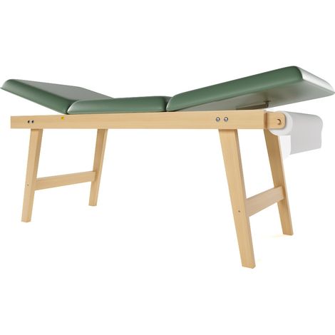 Lettino da Massaggio Visita Fisioterapia Fisso 3 Sezioni 190x70x75 cm 200 Kg Giano Verde (1/5)
