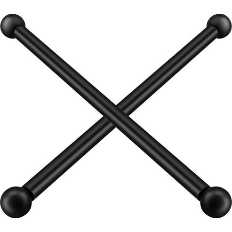 Supports de Poteau en Acier Noir 41 CM Bras de Fixation pour Éclairage (1/5)