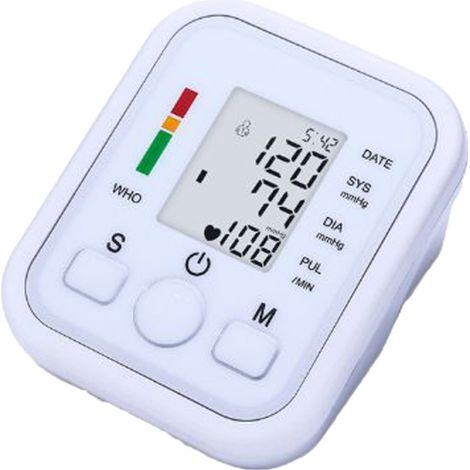Automatisches digitales Blutdruckmessgerät mit 22-32 cm Manschette und Audiostreaming für den Einsatz zu Hause, im Büro oder im Freien.