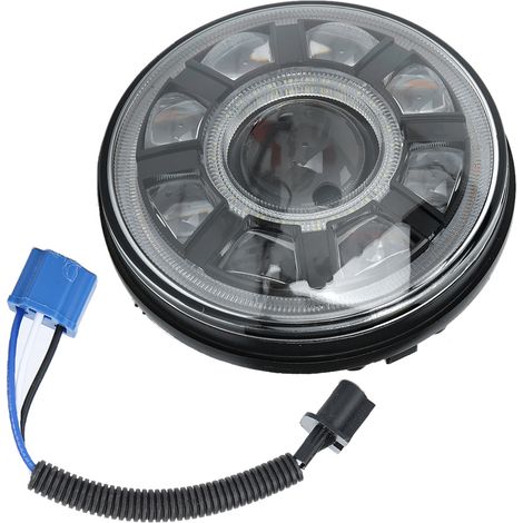 Projecteur LED 7 pouces rond pour Jeep Wrangler JK TJ CJ JL 97-17, feu avant avec assemblage (1/5)