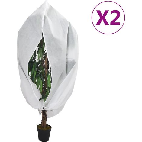 Wintervlies mit Reißverschluss 2 Stk. 70 g/m² 3,93x3,5 m