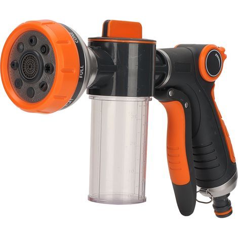 Pistolet d'arrosage de jardin, Pulvérisateur à mousse multifonction haute pression, 8 modes, Désinfection, nettoyage, insectifuge, pistolet arrosage, Convient pour le lavage de voiture, le nettoyage (1/5)