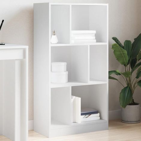 vidaXL Bücherregal weiß 57x28,5x107,5 cm aus Spanplatte