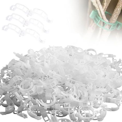 Clip en Plastique Sécurisé pour Plantes,Clips Support pour Attacher Les Plantes de Jardin Clips(100pcs) (1/5)