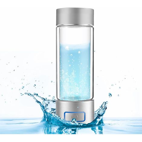 1 Bouteille eau hydrogène 400ml Aluminium Titane-platine 6000ppb PEM SPE Sport Maison (1/5)