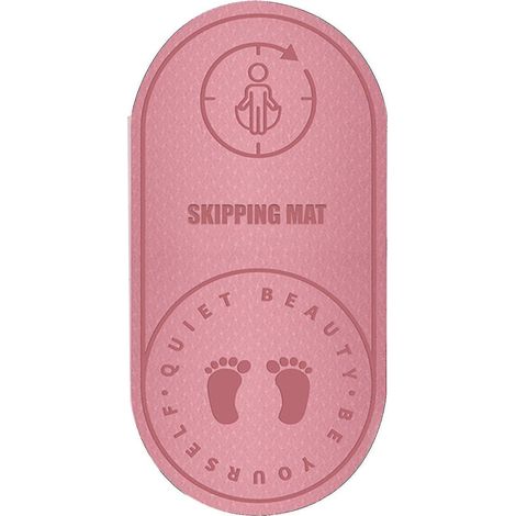 Tapis de corde à sauter avec protection des genoux, absorption des chocs, durable et antidérapant - SSWYV-8mm-Rose (1/5)