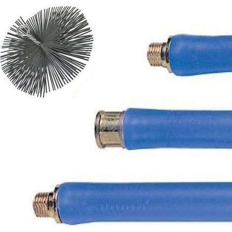 KIT SPAZZACAMINO PULISCI CAMINO BRIXO CON ASTE + SCOVOLO MM. 200 (1/10)