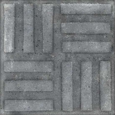 Carrelage sol / mur effet ciment 20x20 cm WORLD STREET NORVINS GRAFITO (vendu par boite de 1m2) (1/2)