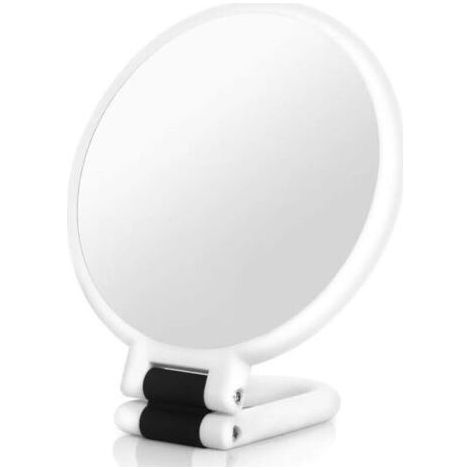20x Magnifying Mirror Double Sided Foldable Mirror with Handle, Hairdressers Hand Makeup Mirror Folding Mirror for Various Details(White) (1/5)