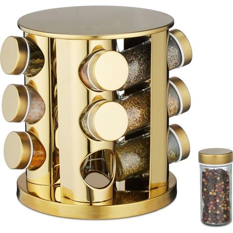 Carrousel à épices dorées avec 12 verres (1/5)