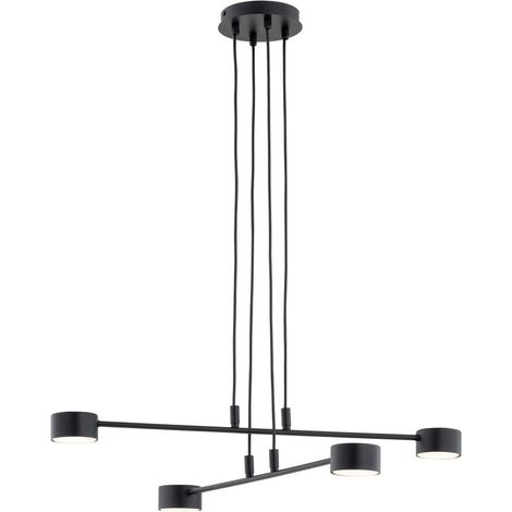 Lampada a Sospensione Modus, Acciaio verniciato a polvere, Nero, 70x100x70 cm (1/5)