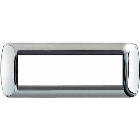 Bticino Living International placca 7 moduli cromo lucido L4807CR