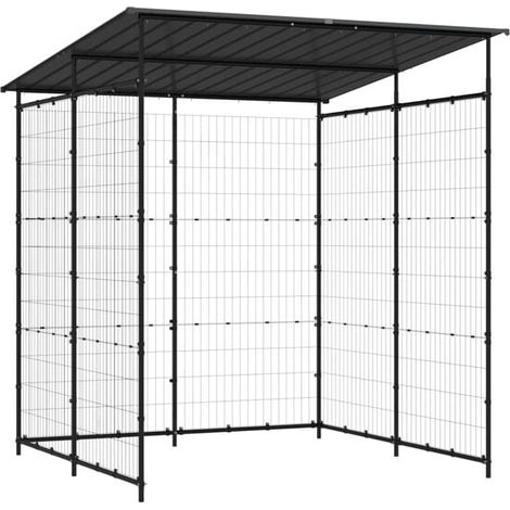 Abri à vélos, 190x190x222 cm, acier noir. (1/5)