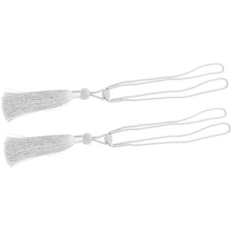 2pièces Embrasses De Rideaux Corde avec Pompons Tissés Attaches Décoratives sans Perforation pour Fenêtres Portes Et Murs
