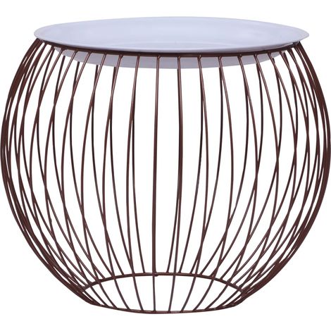 Mesa de centro dorado Ø 51 cm
