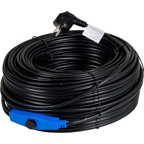Horizont – Câble chauffant antigel 48 m – 768 W – Thermostat intégré à +3 °C – Protection jusqu'à -45 °C – Installation facile