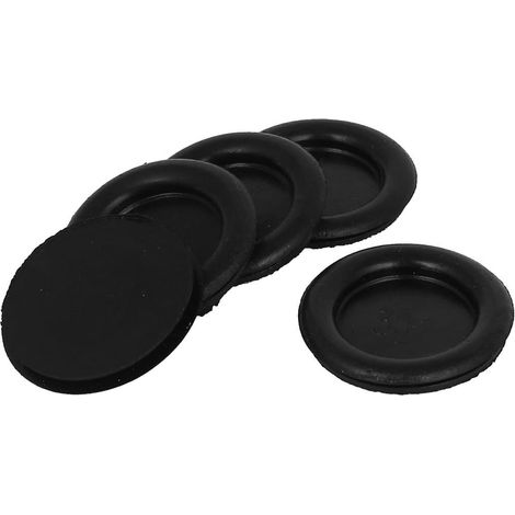 Passe Fil Caoutchouc Oeillet Passe Câble Noir Joint Trou 30mm 5pcs (1/3)