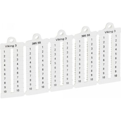 Legrand 039555 Marker plates (x1000 vertical terminal block pitch 5 - 1 to 10