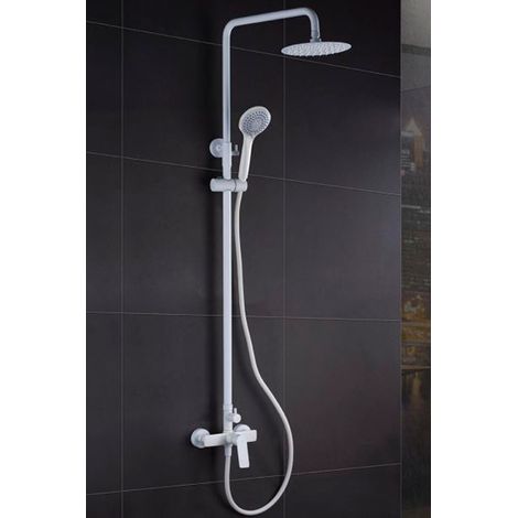 Ensemble Douche Monocommande Luxor Blanc Mat Imex Imex Bdx023 Bl (1/2)