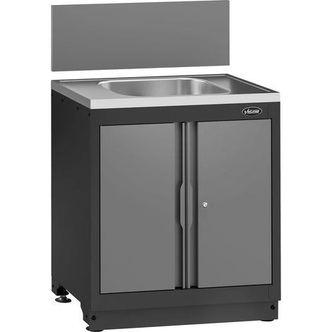 VIGOR Waschtisch-Unterschrank, L x B x H: 861 mm x 500 mm x 1000 mm (1/5)