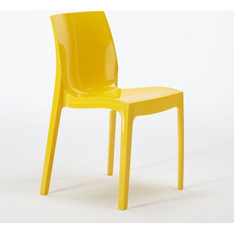 Lot de 18 Chaises Ice Grand Soleil polypropylène restaurant promo offre Stock - Jaune