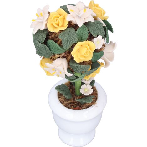 Modèle de fleur miniature en argile pour maison de poupée à l'échelle 1:12 - Accessoires de jardin miniatures - Hortensia (1/5)