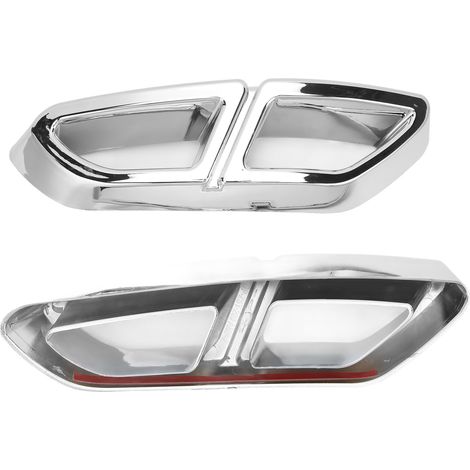 Auspuffblenden (ein Paar, links und rechts) für VW Passat B8 ab 2014, Silber (1/5)