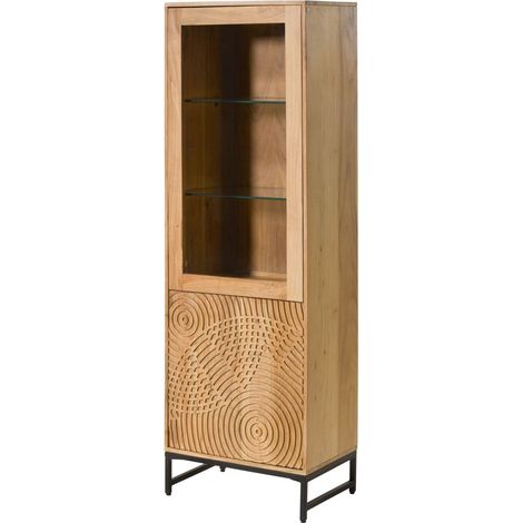 Vitrine Akazie 60x40x180 natur lackiert MARRAKESCH 110