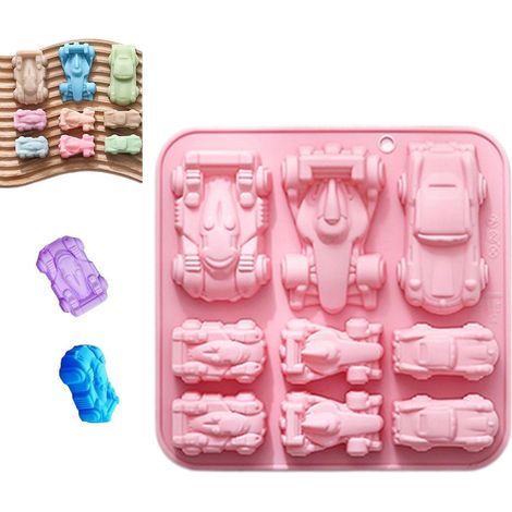 Chocolate Car Mold 9 Cavity Silicone Racing Vehicle Mold (1/5)